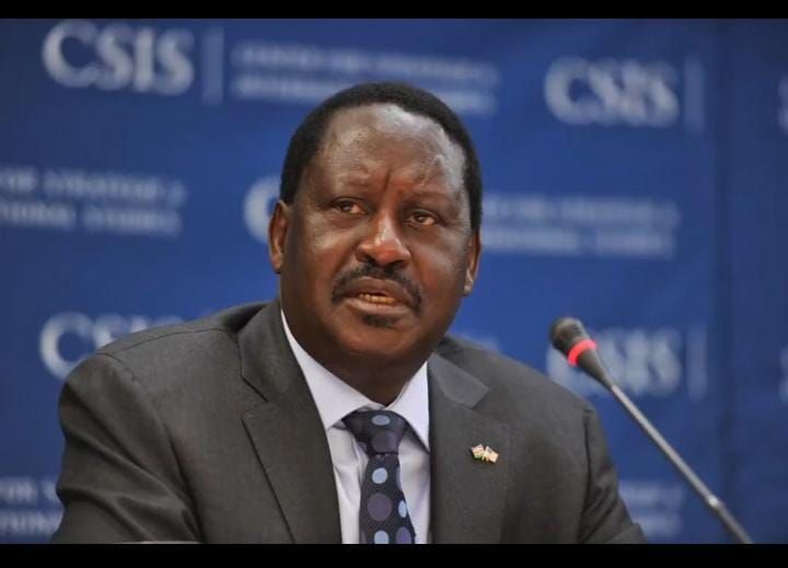 Rt. Hon. Raila Amollo Odinga, the second primisiter of Kenya at a conference. 